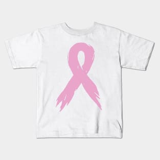 Battled Breast Cancer Ribbon - Hand Drawn Kids T-Shirt